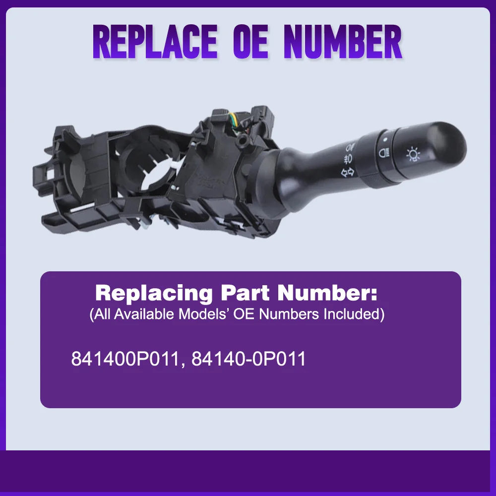 841400P011، 84140-0P011 12 دبابيس بدوره إشارة المصباح مفتاح الإضاءة مزيج لتويوتا RAV4 كورولا 2007-2013 #4