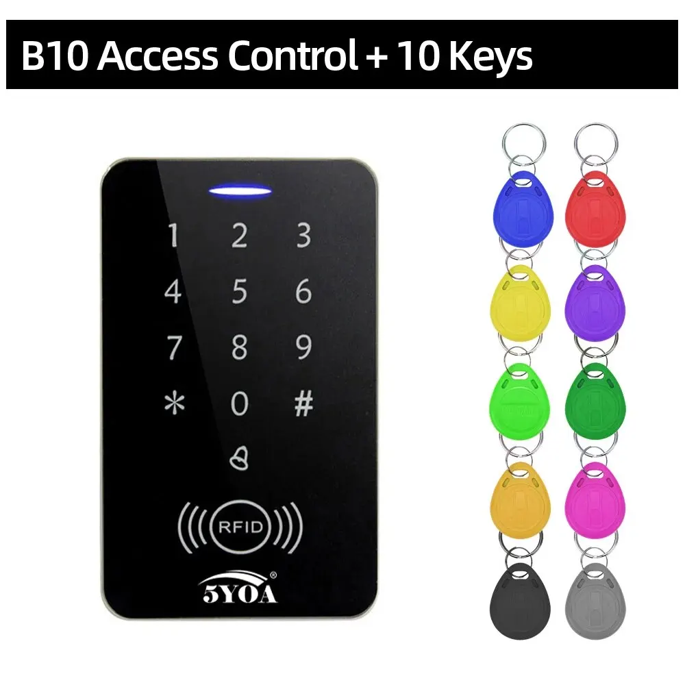 5YOA B10 RFID Toegangscontrole Toetsenbord Kaartlezer Waterdichte Hoes 125 KHz voor Toegangscontrole Systeem Intercom Deurslot opener