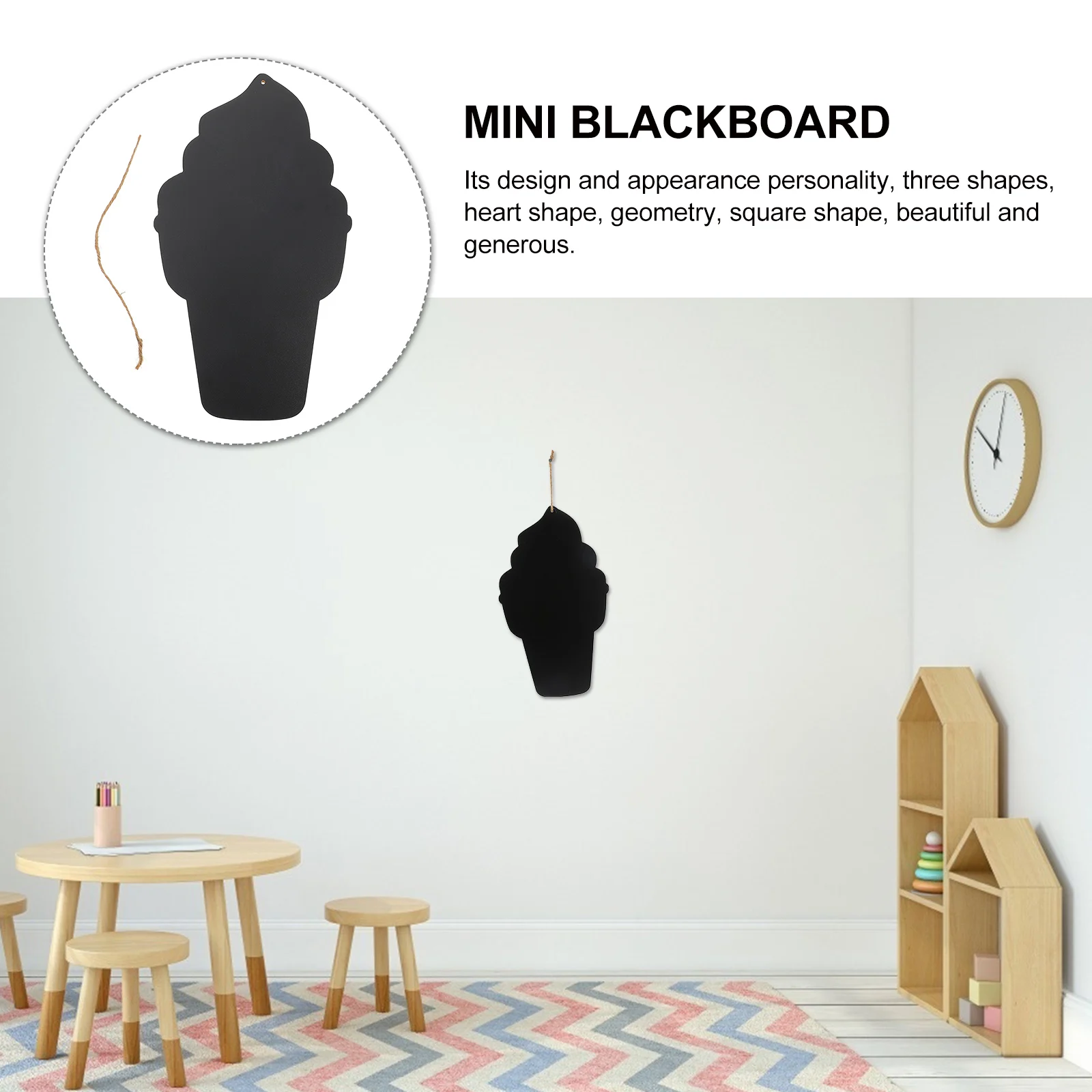 

Hanging Chalkboard Crafts Wooden Message Board nament Display Blackboards Restaurant Sign Coffee Shop Decorations
