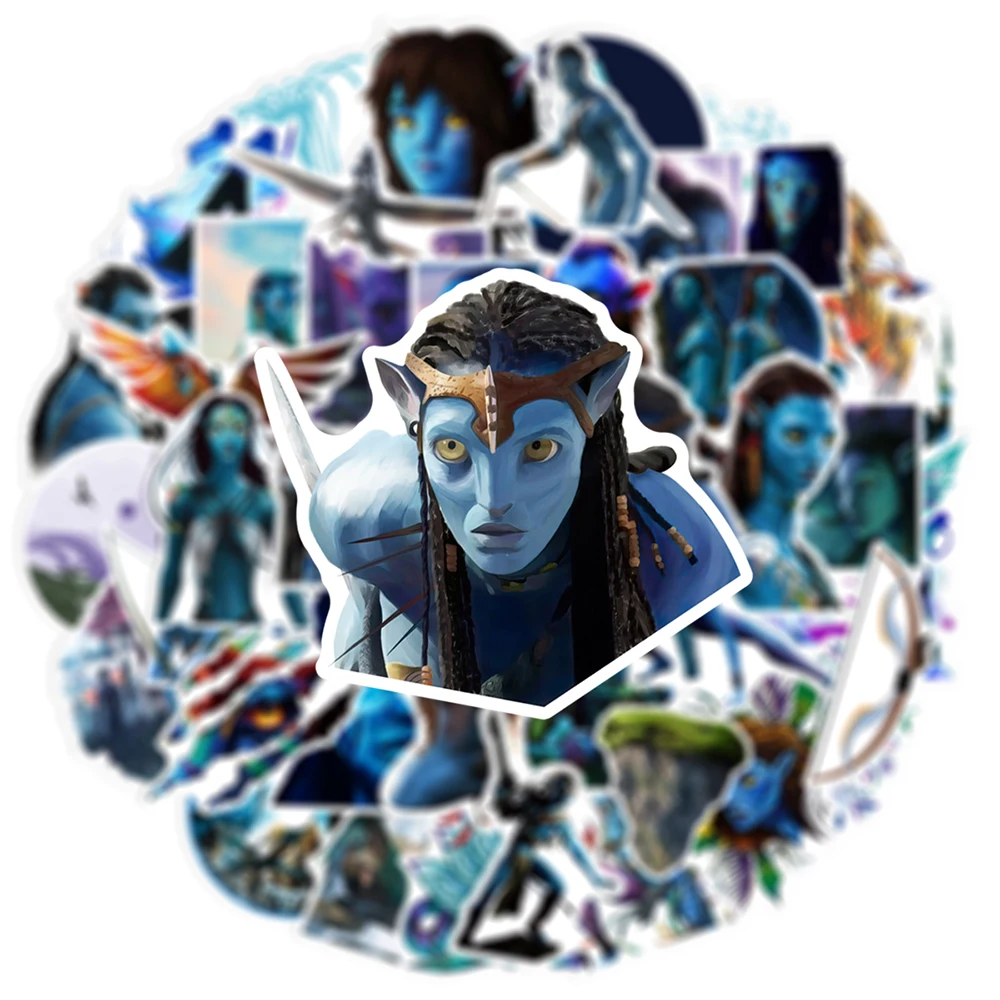 10/30/50PCS Disney Movie Avatar 2：The Way of Water Anime Stickers Skateboard Motorcycle Luggage Phone Car Waterproof Sticker Toy