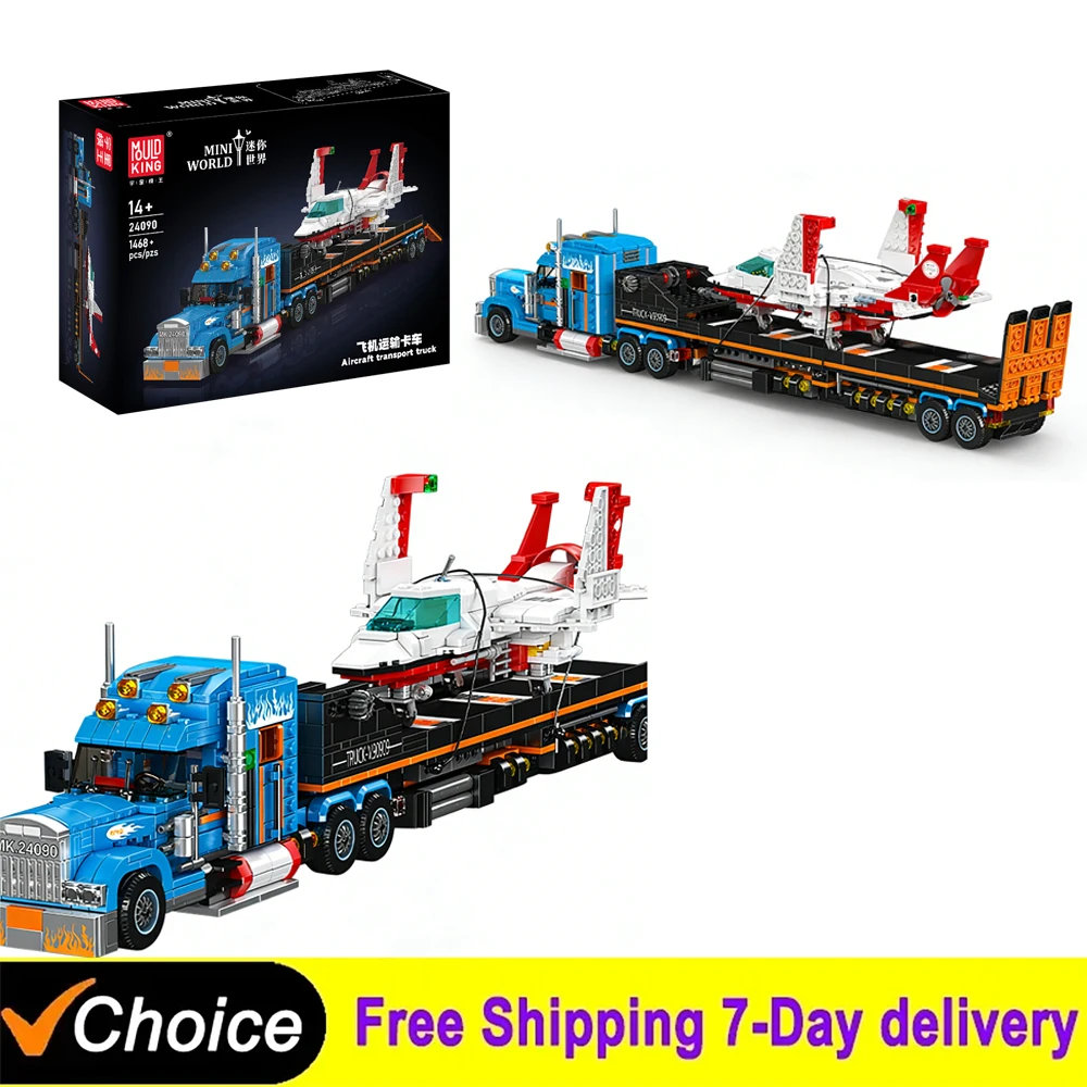 

1468Pcs Creative Aircraft transport Truck Building Blocks American Truck Bricks Desktop Ornaments Kids Educational Toys DIY Gift