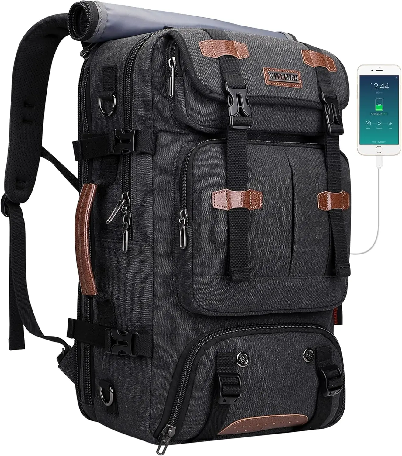 

40L Travel Backpack for Men, Carry-on Airline Approved, Convertible 3 in 1 Laptop Bag Fits 16 inch