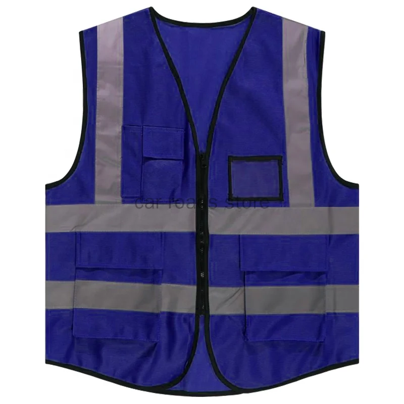 Wholesale Custom High Visibility Security Construction Jacket Vest Safety Reflective Vest With Printed Logo