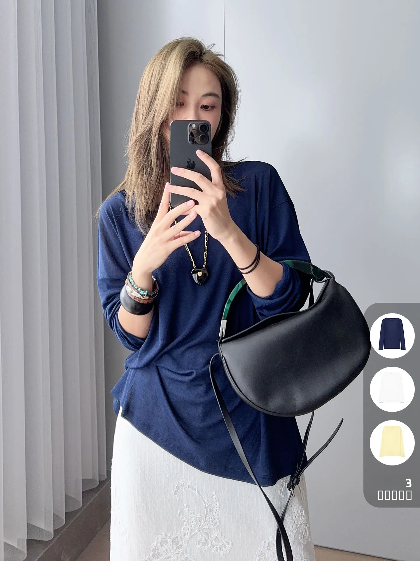 

Футболка Meiyang Sea Pearl с длинным рукавом и круглым вырезом, повседневная, свободного кроя, из полиэфирного волокна, с классическим узором, для ежедневной носки, осенний сезон