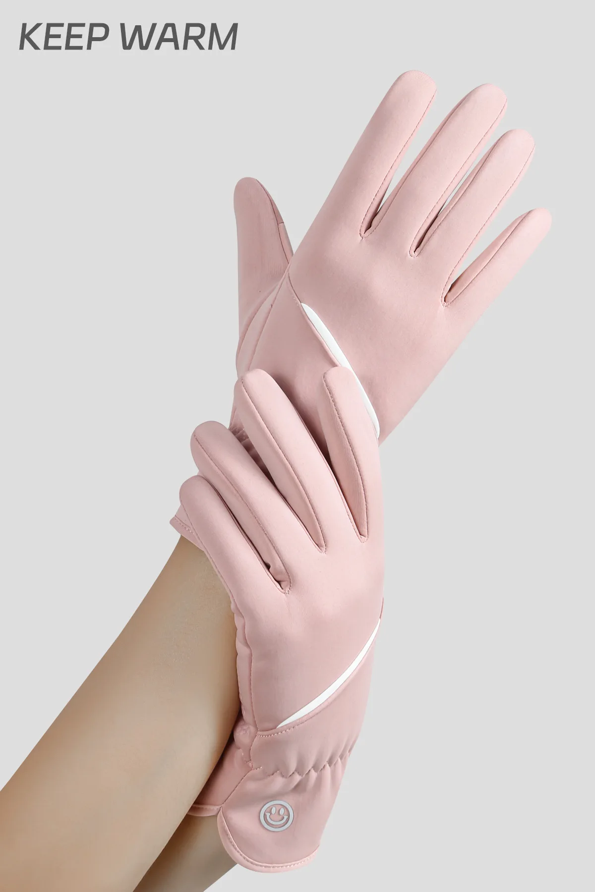 

Couple's Warm Gloves for Autumn and Winter Cycling, Touch Screen with Plush and Thickened Full Finger Gloves