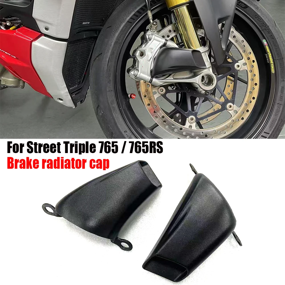

For Street Triple 765 / 765RS Multistrada Motorcycle Accessories abs Black front brake air duct caliper radiator cover kit