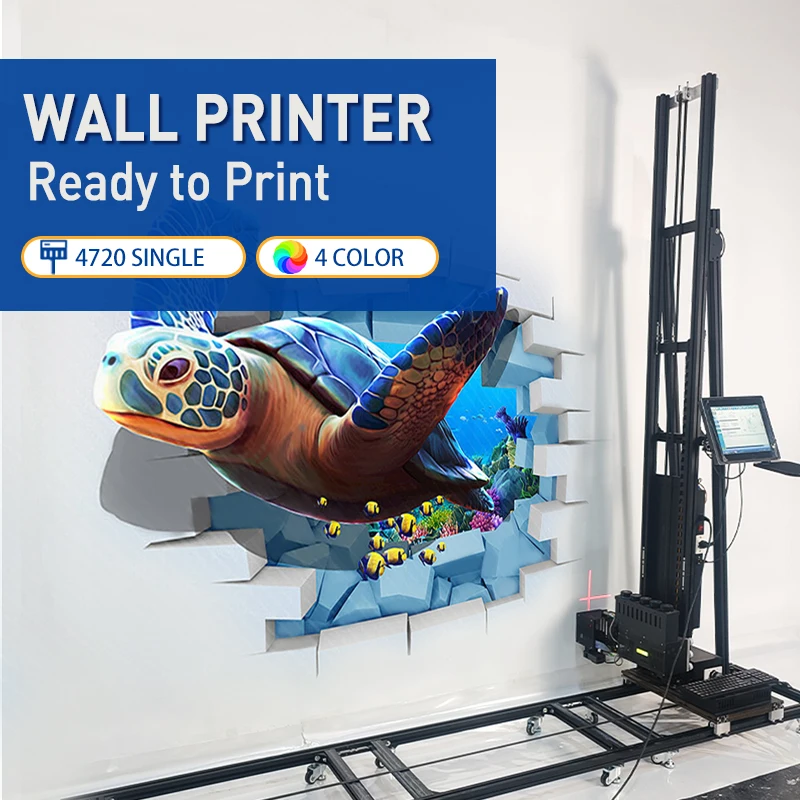 TH-GW500A مصنع ثلاثية الأبعاد طابعة نافثة للحبر على الحائط العمودي نوع السكك الحديدية آلة طباعة داخلية وخارجية