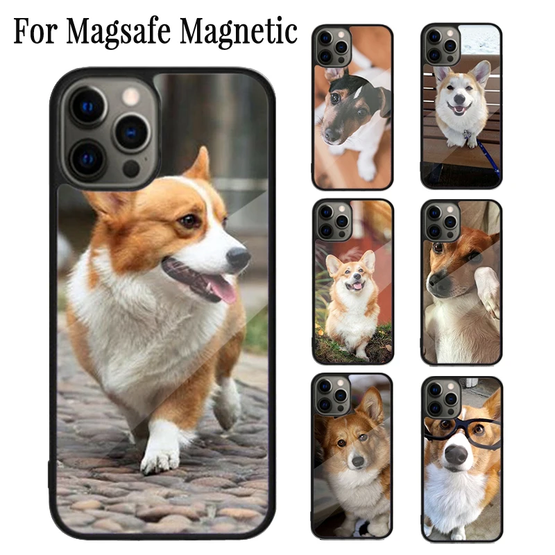 Cute Jack Russell Terrier Magnetic Phone Case Coque For iPhone 16 15 14 Plus 13 12 Mini 11 Pro Max Magsafe Wireless Cover