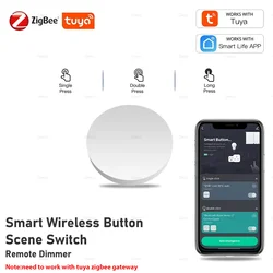 Tuya ZigBee Button Scene Switch collegamento intelligente Smart Switch automazione alimentata a batteria funziona con dispositivi Zigbee Smart Life