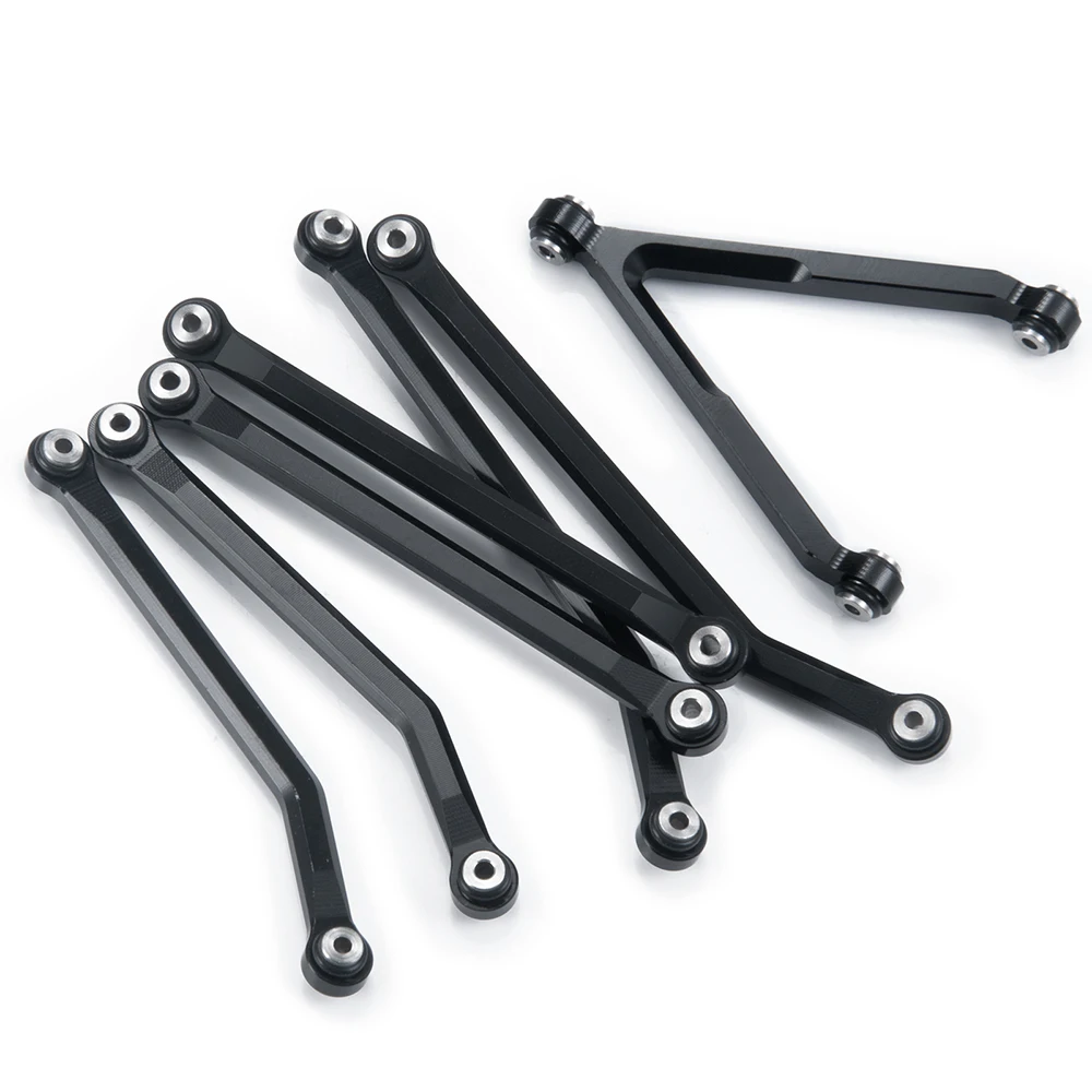 MIBIDAO Metal Shortened Link Rod Linkage Set for Axial SCX24 AXI00001 Chevrolet AXI00002 Wrangler AXI00006 Bronco 1/24 RC Car