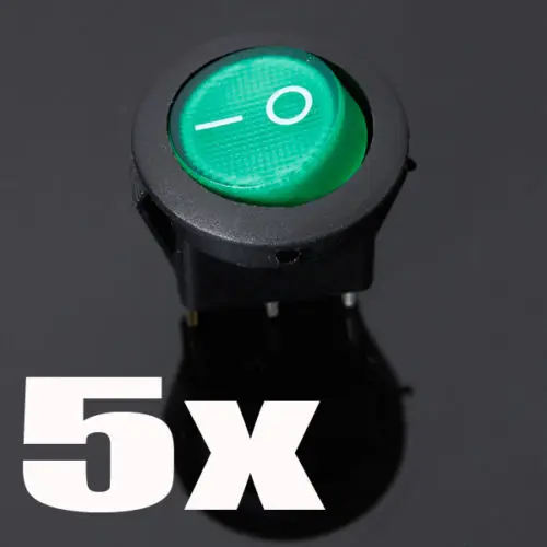 

4 цвета, кулисные переключатели ВКЛ/ВЫКЛ, пластиковый круглый переключатель, лодка, автомобиль, 16 А, набор SPST, 12 В постоянного тока, светодиодный точечный светильник, 20 шт., хит продаж