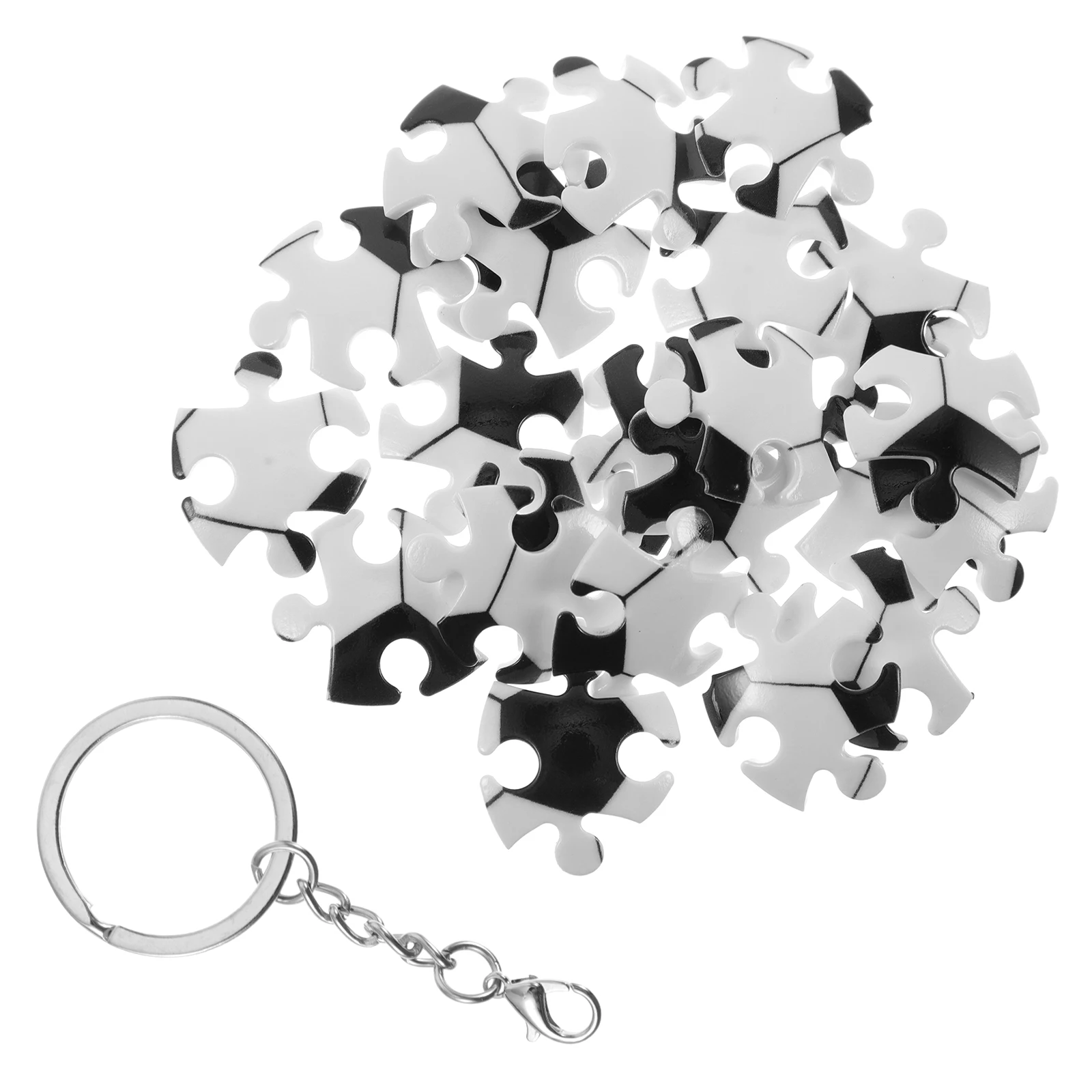 

1pc 3D Puzzle Sports Ball Keychain Lightweight Mini Key Ring Decorative Pendant Bag Charm Adorable Small Gift Plastic Novelty