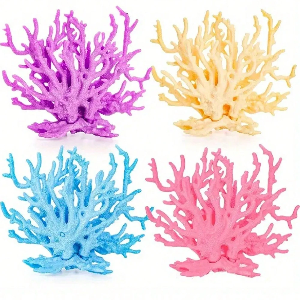 Ornement de corail de simulation pour aquarium, fausse plante aquatique artificielle en résine pour la décoration d'aquascaping de bassin de poissons