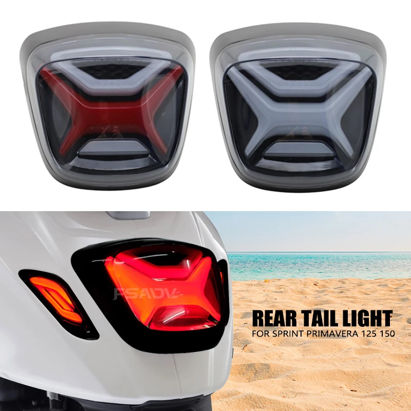 

Rear Tail Light Brake Turn Signal Integrated LED Taillight For Vespa Sprint150 Primavera Sprint 150 2013-2023 2022 Motorcycle