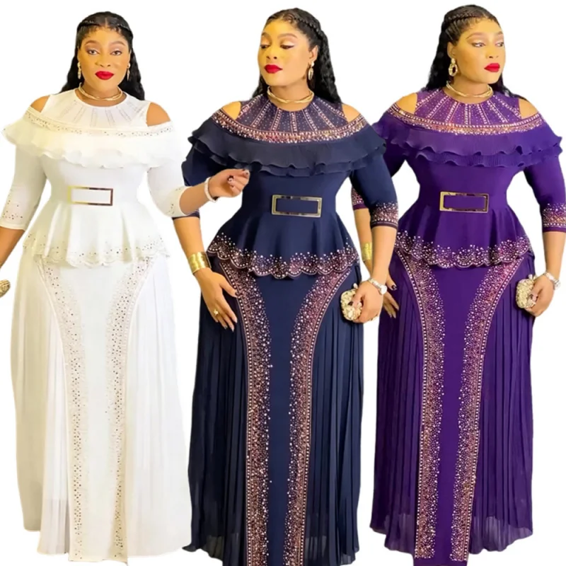 

Africa 2026 Plus Size African Party Dresses For Women Elegant Dress Women's Clothing Turkey Outfit Robe 2026 New Evening Gown
