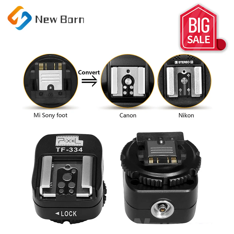 Pixel TF-334 адаптер типа Горячий башмак для преобразования камеры Sony Mi A7 A7S A7SII A7R A7RII A7II в вспышку Canon Nikon Yongnuo Speedlite