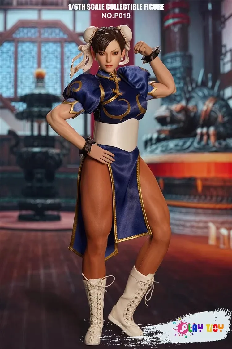 PLAY TOY P019 1/6 Soldier Fighting Goddess Chun Li Full Set 12'' Action Figure Model Toy In Stock