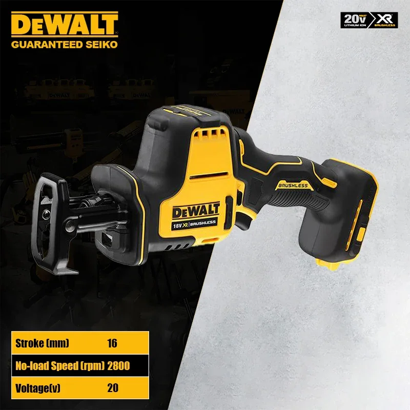 Dewalt DCS369 Cordless Reciprocating Saw Brushless 20v 2800rpm Stroke 16mm Tool-free Change Only Tool Universal 18v Battery