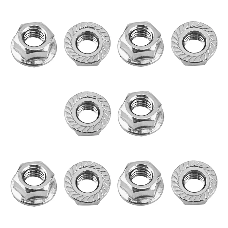30 pacote m8 porcas de substituição porca hexágono flange serrilhada porcas sextavadas, apto para diy casa mecanismo M8-1.25Mm