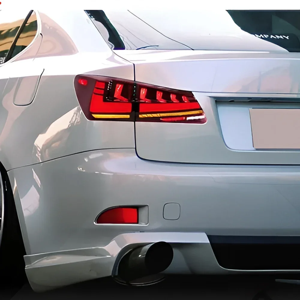 مجموعة مصابيح خلفية خلفية للسيارات لكزس IS200 IS250 IS250C IS300H IS350 2006-2012 LED مصابيح خلفية للسيارة التوصيل والتشغيل #4