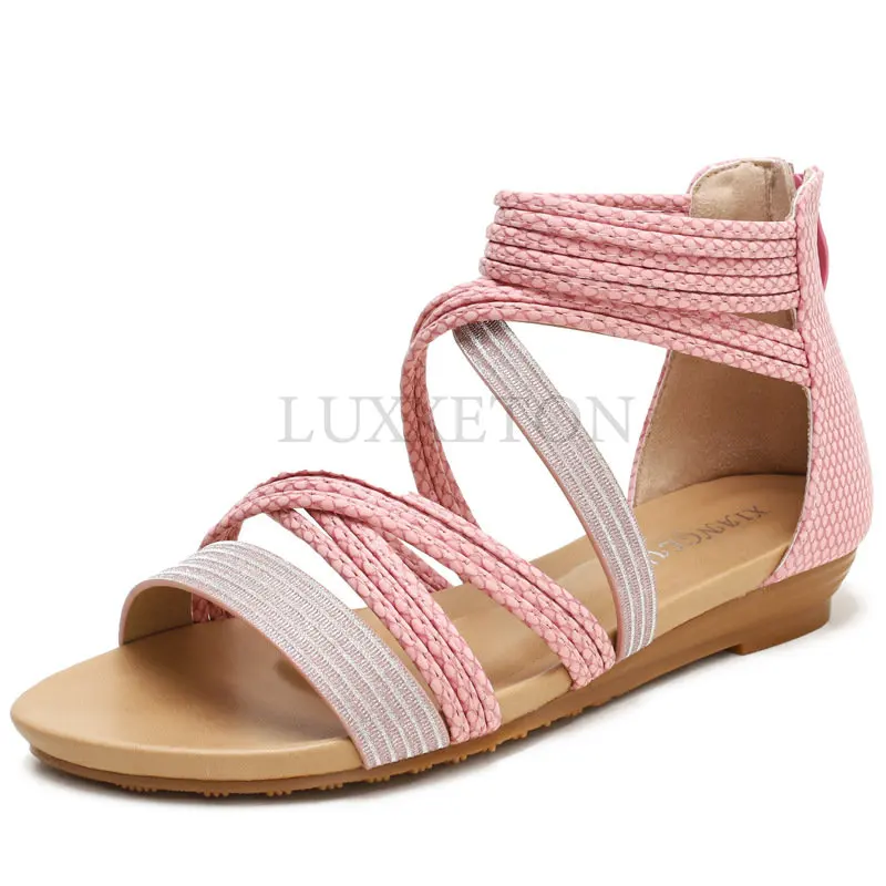 Heels Comfort Shoes for Women Soft Closed Toe Sandals Summer Suit Female Beige Buckle Strap Retro Girls New Low Black