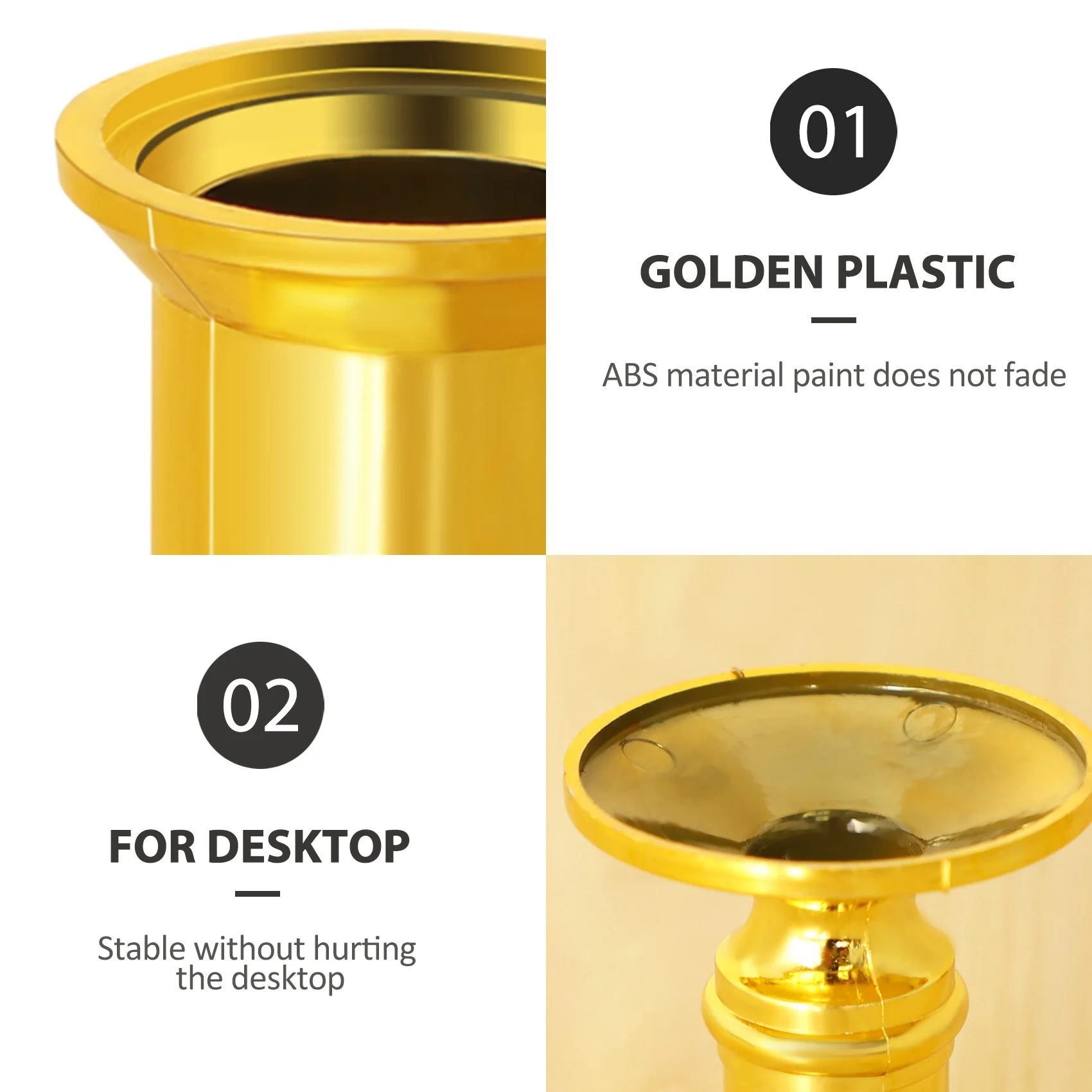 10X золотой столб подсвечник конический подсвечник подсвечник декор для рождественской вечеринки SQ