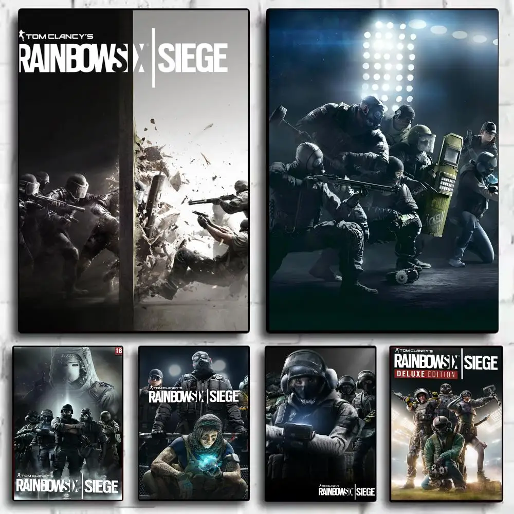 R-Rainbow Six Game Poster Aufkleber HD wasserdichte Malerei Wandkunst für Schlafzimmer Wohnzimmer Home Decor Dekoration Geschenk