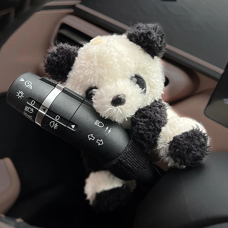 Plush Puppy Clutch Decoration Car Wiper Turn Signal Switch Decoration Cute Bowknot Dog Car Wiper Interior Accessories