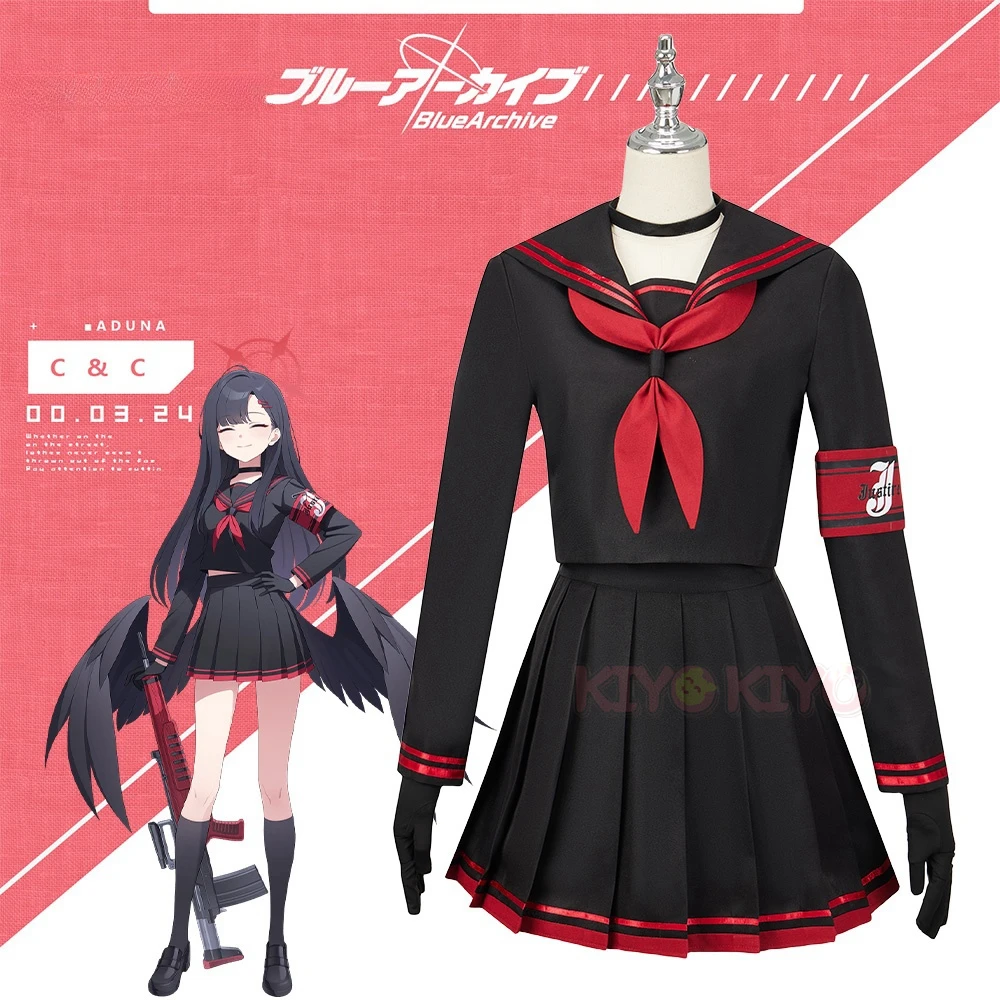 

KIYO-KIYO Blue Archive Ichika Cosplay Costume Ichika School JK Dress Uniform Suit Halloween Costumes