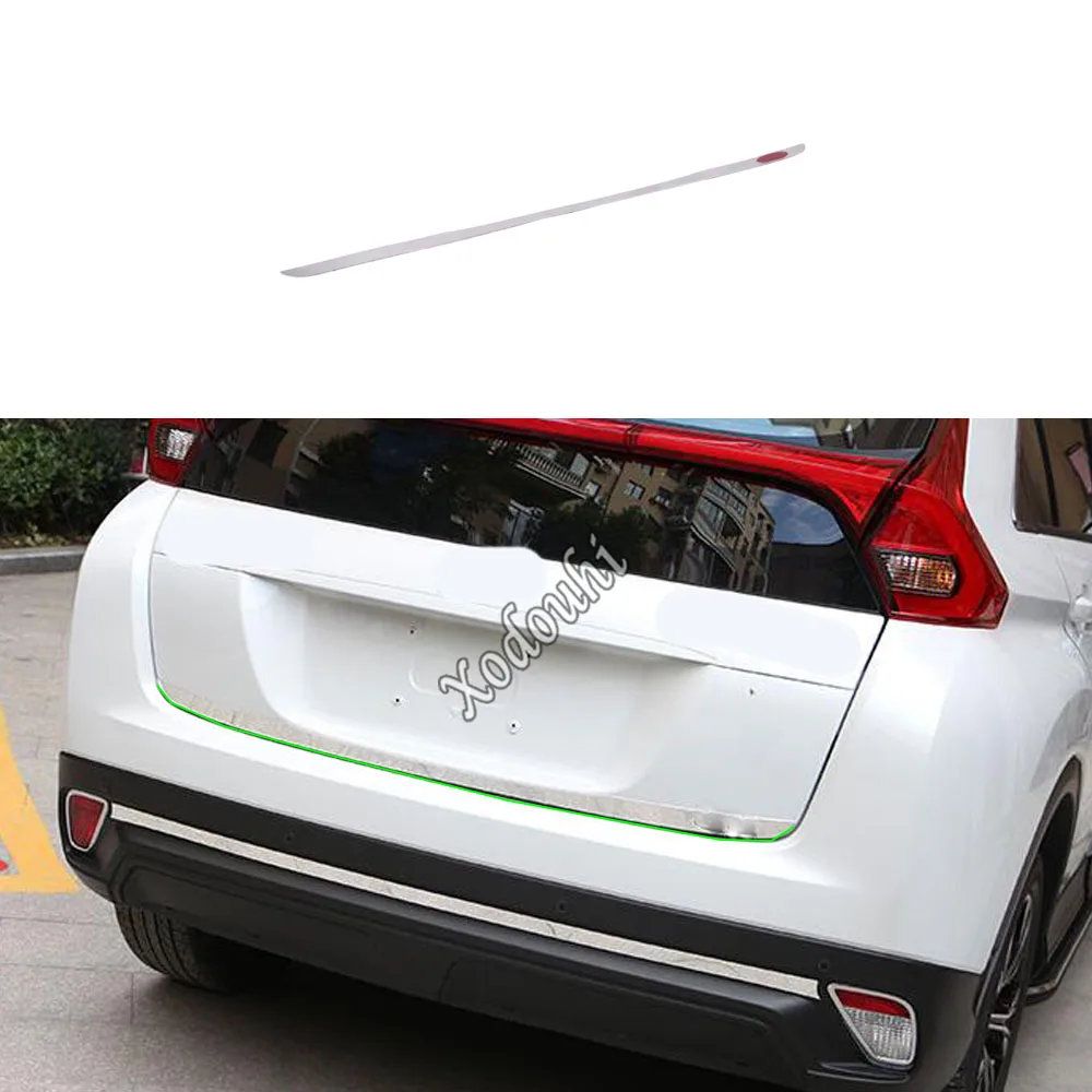 

Car Stainless Steel For Mitsubishi Eclipse Cross 2017 2018 2019 2020 2021 Rear Tail Door Bottom Tailgate Gate Trim Trunk 1PCS