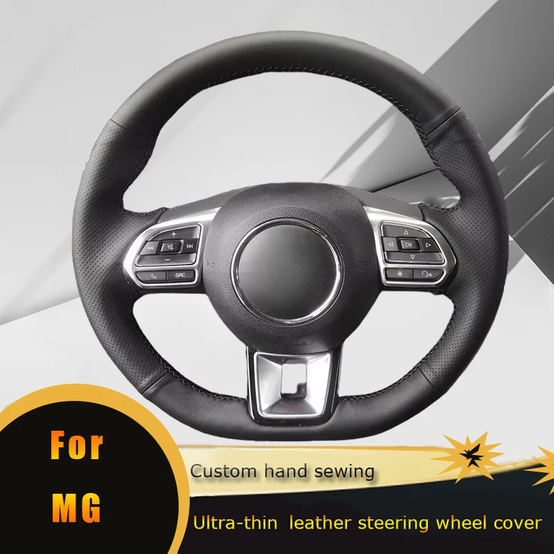 

DIY Car Steering Wheel Cover Non Slip Leather For MG ZS HS GS 5 6 RX5 RX8 ZST ZS EV 2017-2023 Car Accessories