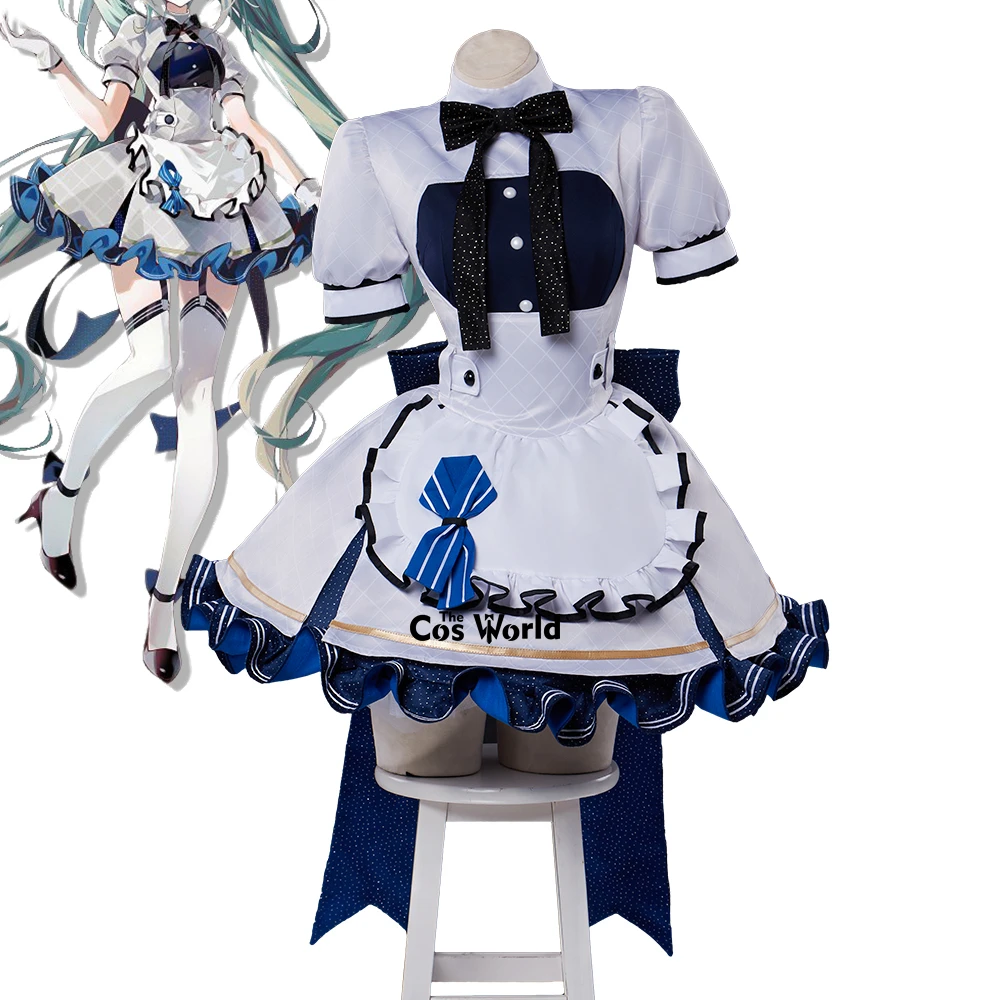 Miku Baker Maid Schort Jurk Outfits Anime Cosplay Kostuums