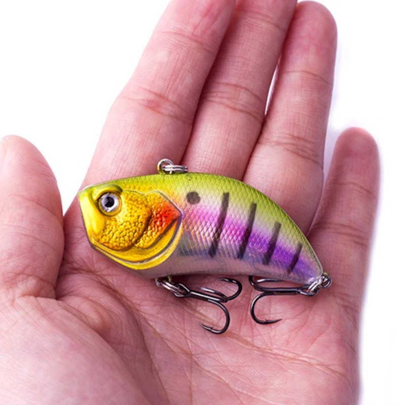 

2pcs 12g Fishing Lures Sinking VIB Bass Silicone Tentacle Wobbler Long Casting Vibration Artificial Hard Bait with 2 Treble Hook