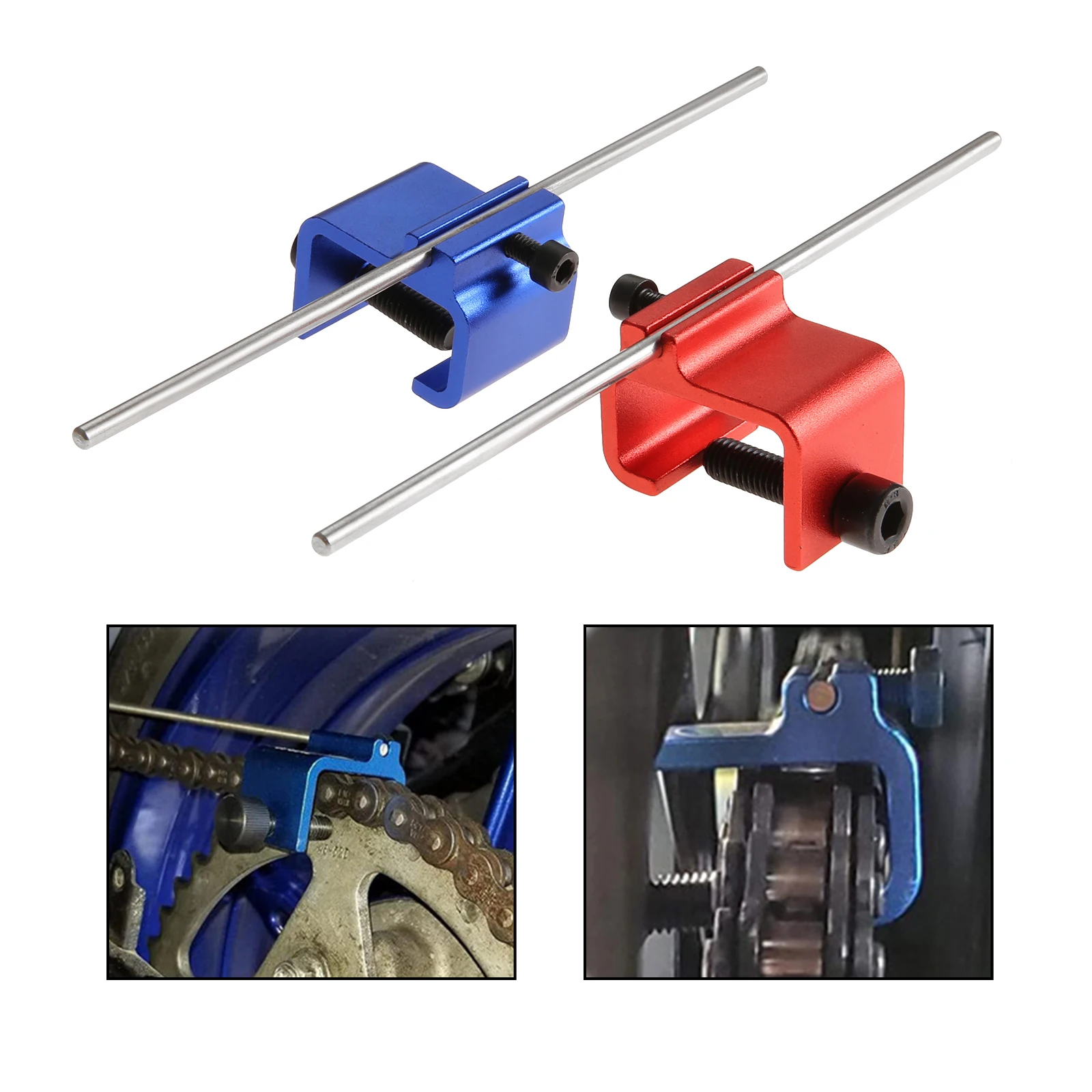 

Motorcycle ATV Repair Parts Chain Positioning Tool Sprocket Chain Wheel Movement Dirt Bicycle Quick and Accurate Alignment Tools