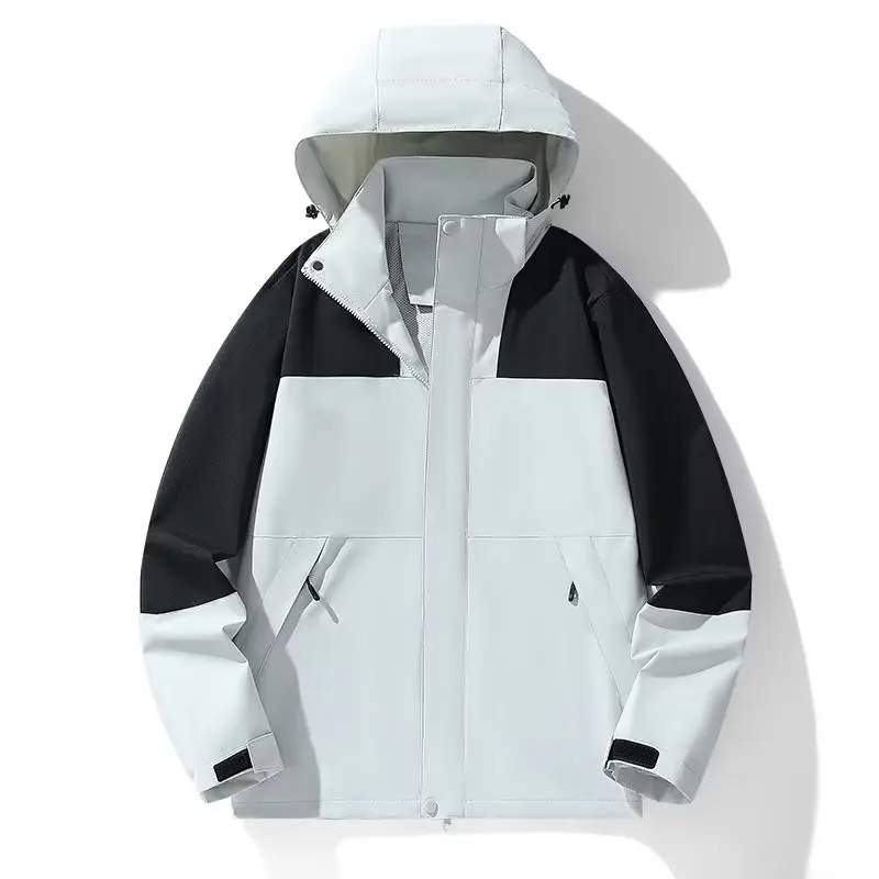 بدلة هجومية خارجية للرجال 3 في 1 سترة قابلة للفصل ومقاومة للرياح ومقاومة للماء للخريف والشتاء للمشي لمسافات طويلة