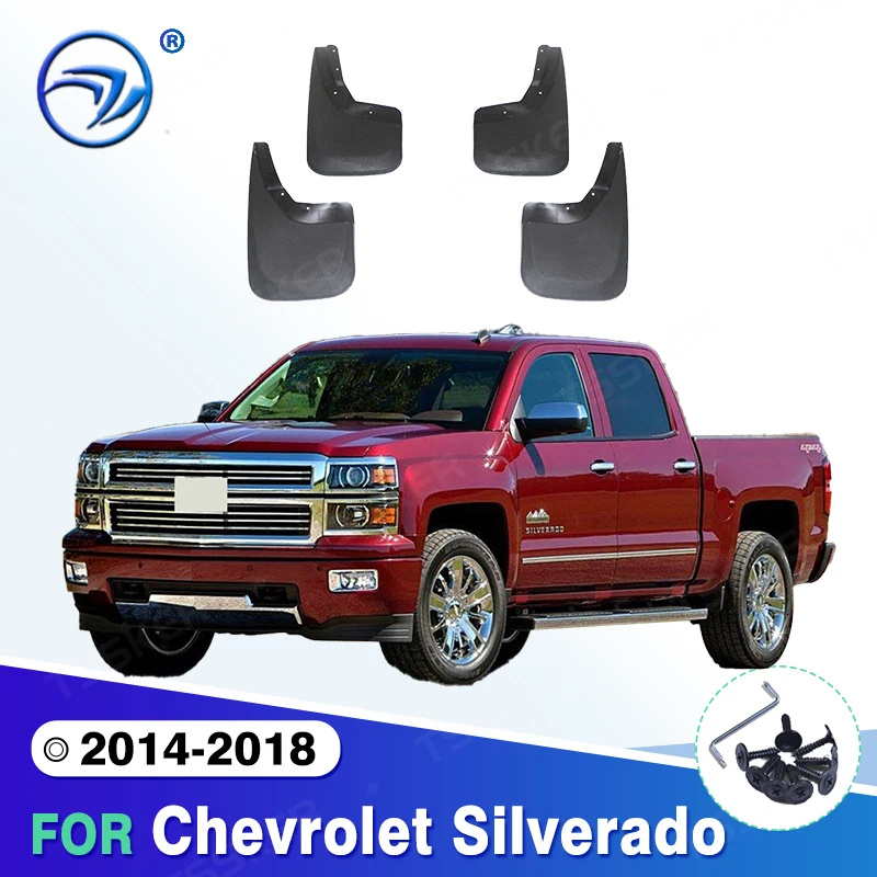 

For Chevrolet Silverado 2014 2015 2016 2017 2018 Mudflaps Splash Guards Mudguards Mud Flaps Fender car Accessories