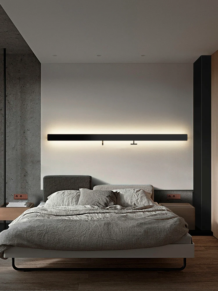 Minimalist Rectangular Bedroom Bedside Storage Light TV Background Wall Ambient Light, Home Hallway Hanging Wall Light