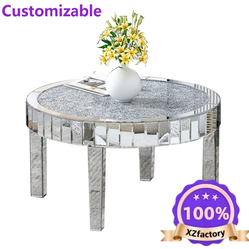 Customizable Nordic mirror coffee table apartment modern simple light luxury living room Internet celebrity mirror coffee table