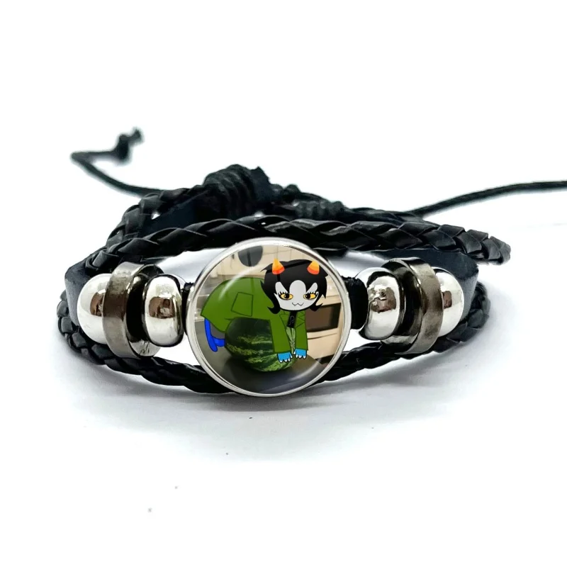 Funny Game MSPA Nepeta Leijon Leather Bracelets Cartoon Character Multilayer Braided Bracelets Bangles Handmade Jewelry Gifts
