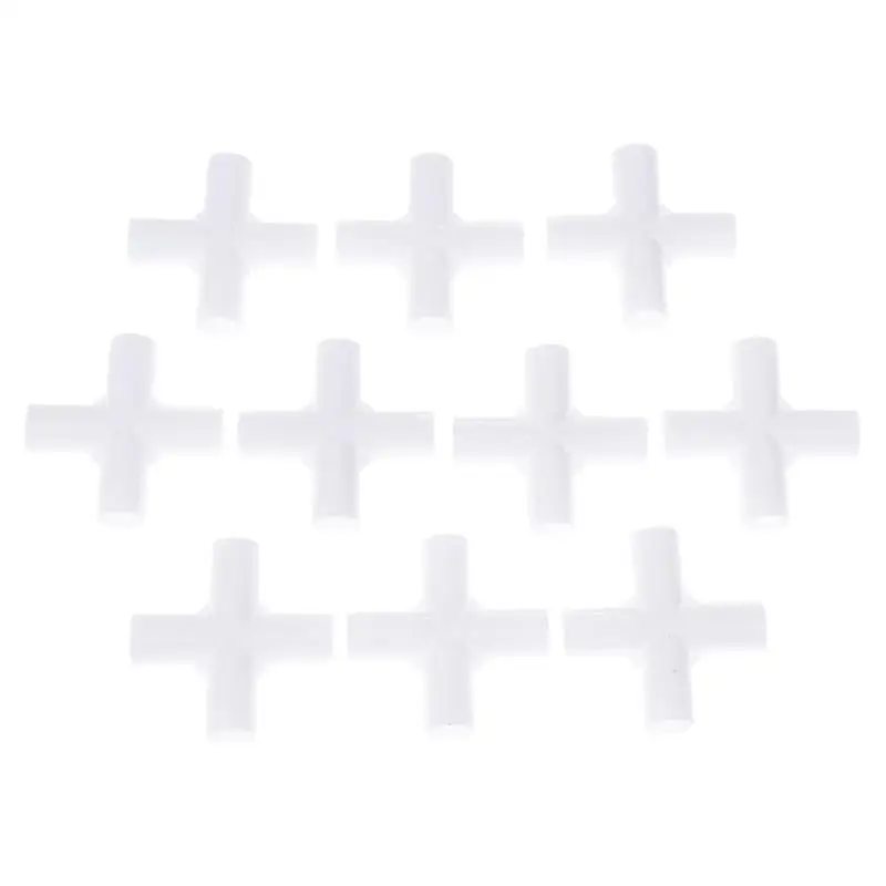 

10 шт., четырехсторонний прямой локоть, крючок для гардероба, соединение 12 мм, пластиковый белый соединитель для труб, сделай сам, полка, палатка, фиксированный шарнир, фитинг, тройник