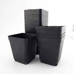 7cm Gardening Plastic Black Color Flower Pots Planters Creative Small Square For Succulent Plants Vegetable A6