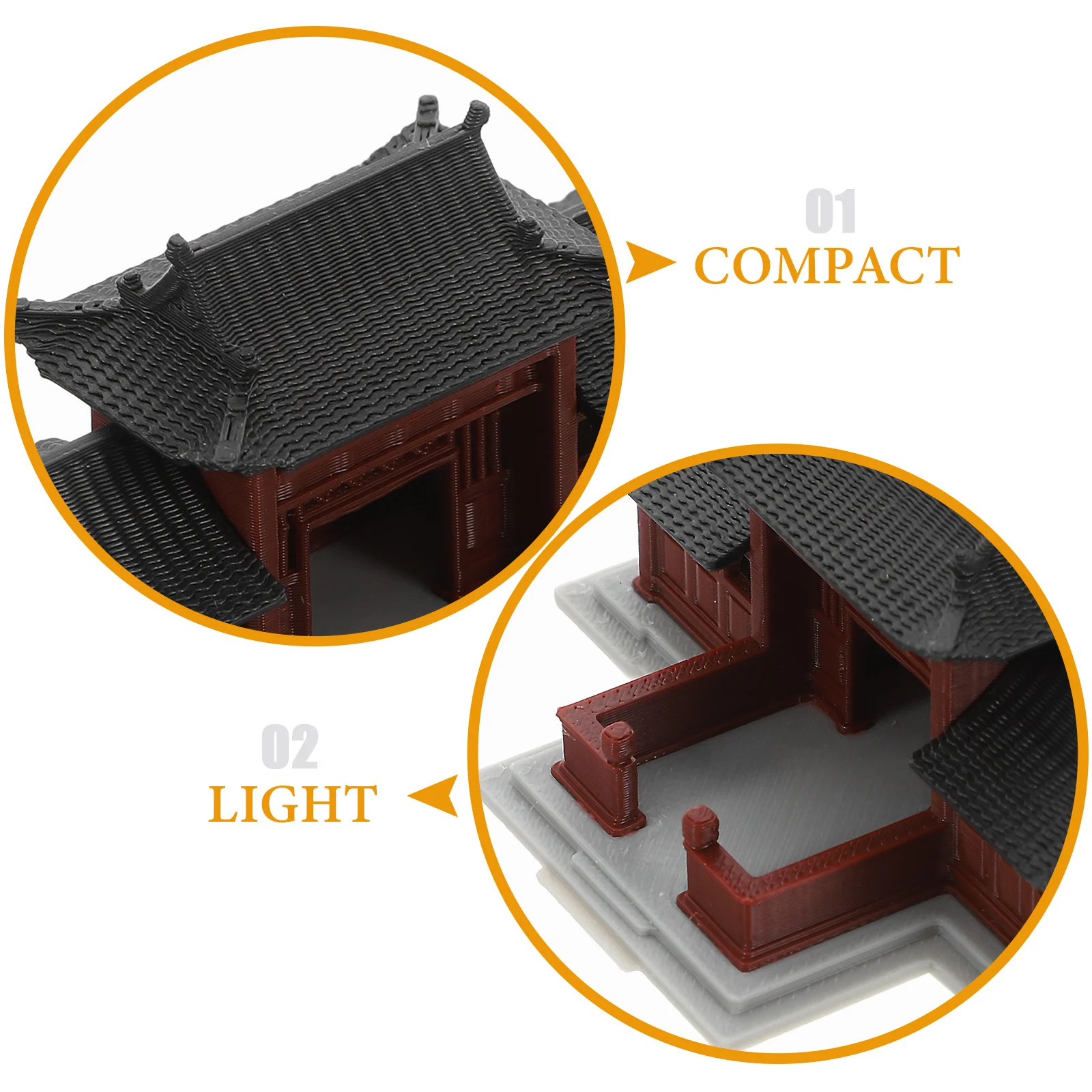 جناح صغير على الطراز الصيني ملحقات حوض السمك خزان الأسماك المناظر الطبيعية المناظر الطبيعية زخرفة المناظر الطبيعية الصغيرة #5