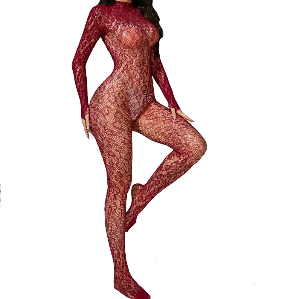 

Exotic body jumpsuit Sexy Lingerie Fishnet Bodystocking Mesh Perspective Bodysuit Porno Costumes Fishing Net Babydoll Sleepwear