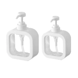 Dispenser di sapone lozione liquida bianca pompa per le mani Dispenser di sapone bottiglia di Shampoo riutilizzabile Dispenser di sapone per le mani in plastica