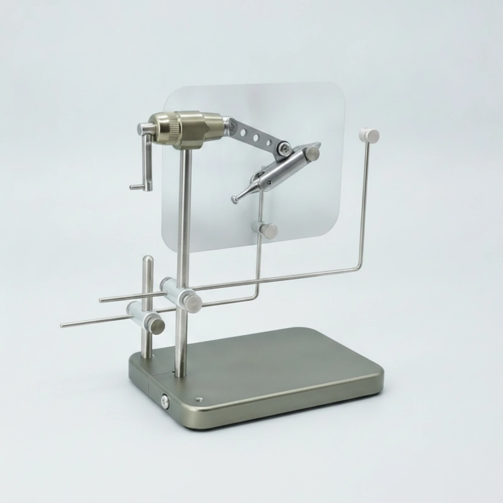Fly Tying Workstation with Background Plate Rotary Fly Tying Station Tool Adjustable Metal for Hobbyists, Craft Room, Workbench