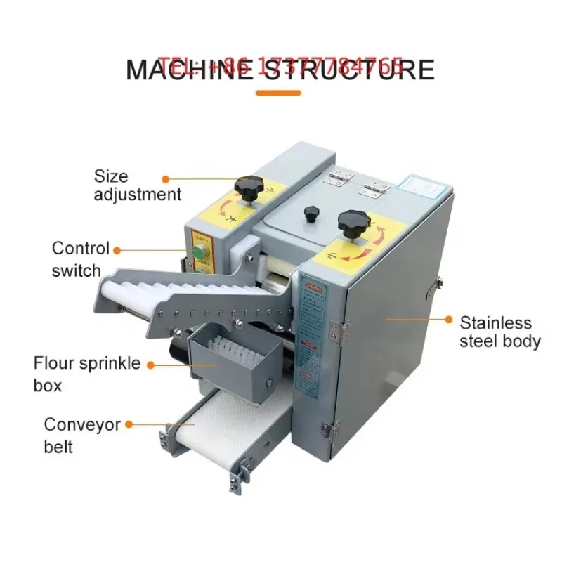 Automatic Big Size Dumpling Skin Wrapper Making Machine Steamed Bun Wrapper Spring Roll Skin Maker Tortilla Chapati Roti Machine