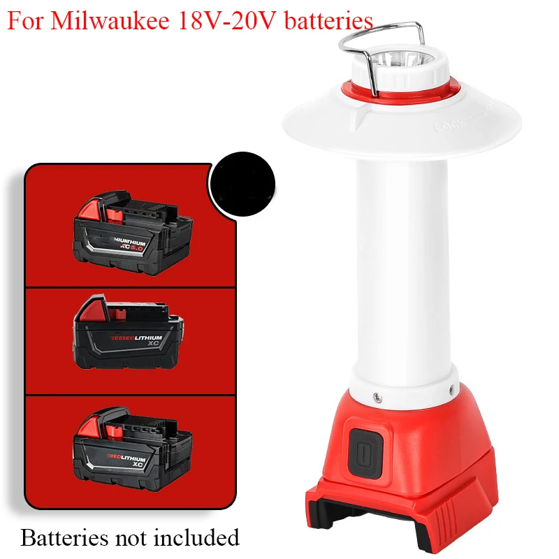 

For Makita/DeWalt/Milwaukee/Bosch/Black&Decker/Craftsman 18V-20V Lithium Batteries Portable Outdoor Camping Light LED Work Light