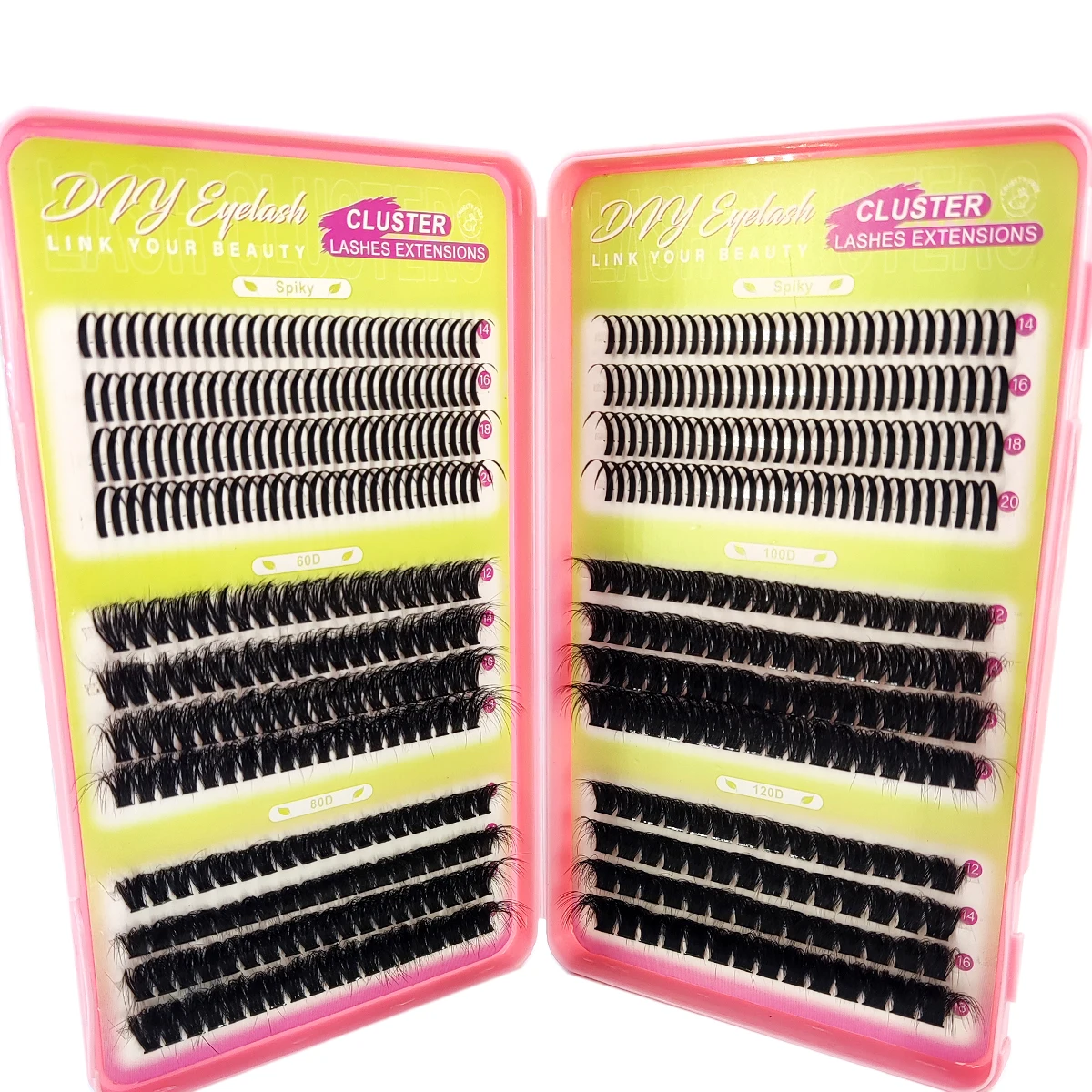 60D-200D Bottom Spike Lash Cluster Lash Cluster Volume Single Lash Cluster Extended Tip Lash Cluster DIY Fairy/Manga Lash eyelas