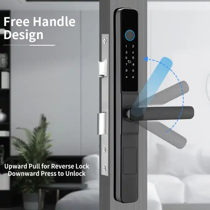 تصميم جديد واي فاي باب ذكي مقاوم للماء الألومنيوم انزلاق الباب الصلب بطاقة الذاكرة سحابة #4