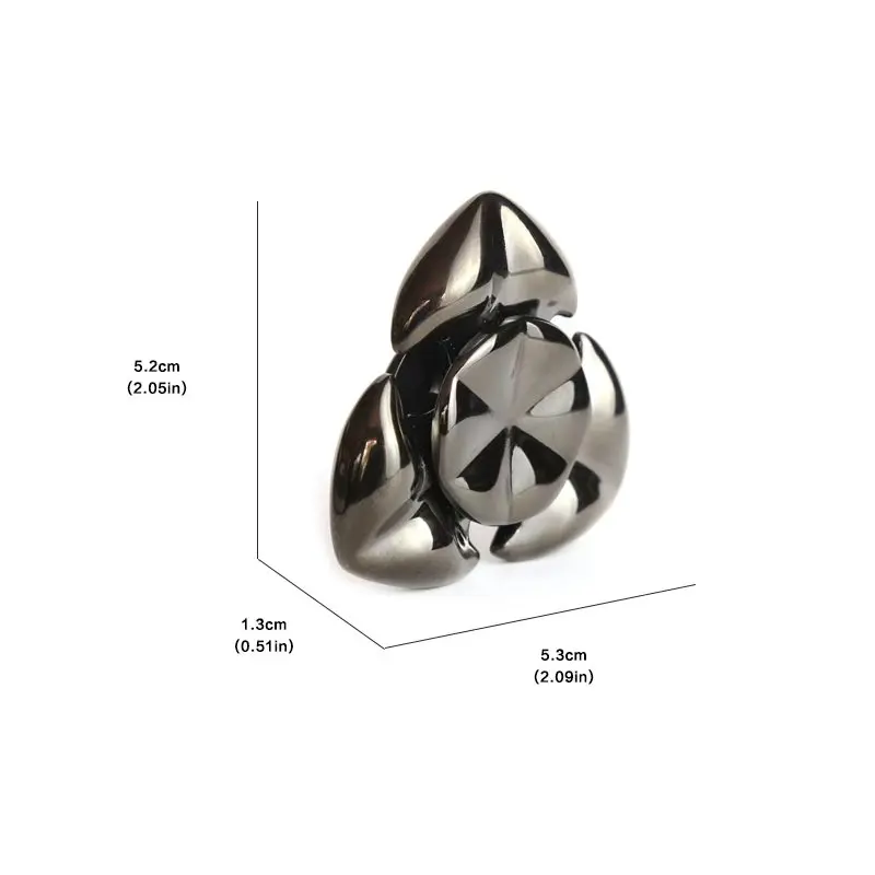 Squid Fidget Spinner in acciaio inossidabile a tre lame a manovella Spinner per adulti ADHD Fidget Toy Elegante Fidget Toy Regalo per adulti